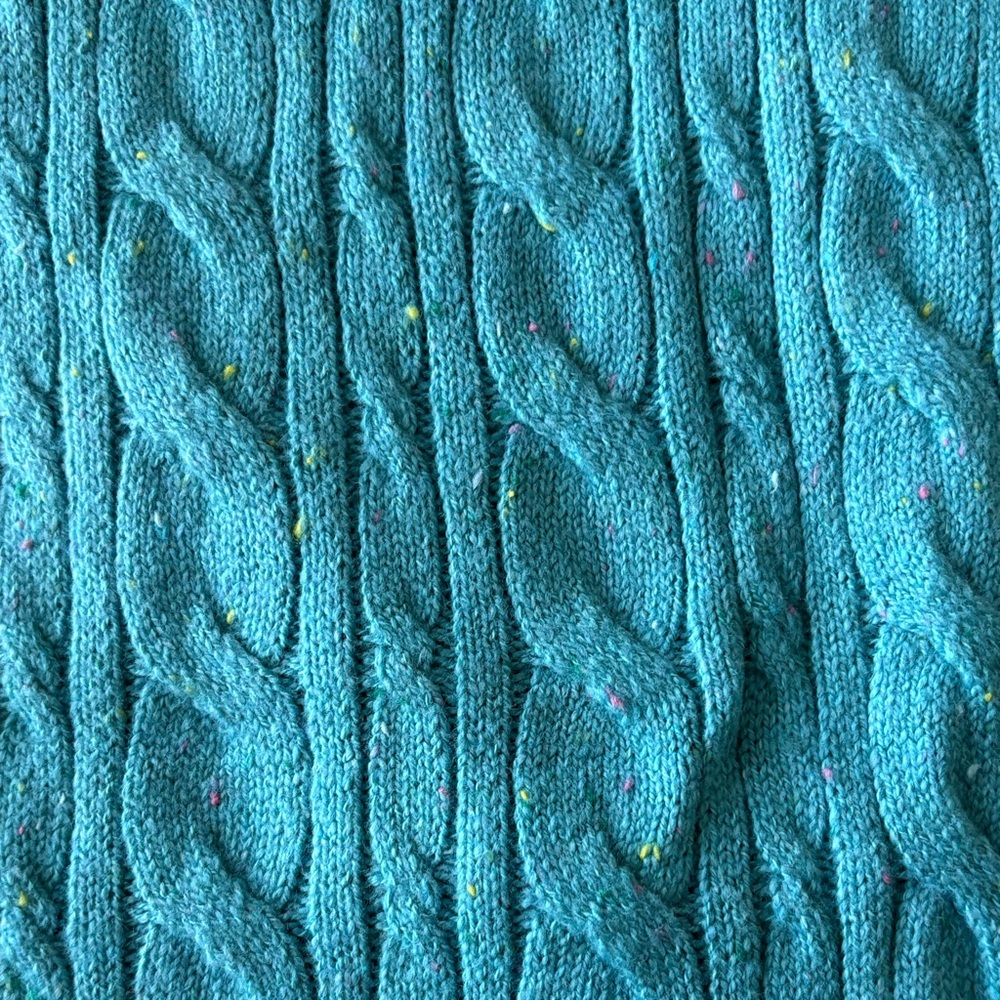 Talbots Heather Tweed Cable Knit Scarf - Picture 6 of 8